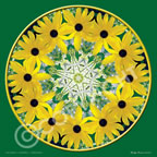 3rd Chakra Yellow Daisy Flower Mandala