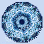 5th Chakra Blue Lilies Flower Mandala