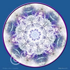 7th Chakra Snowy White Flower Mandala
